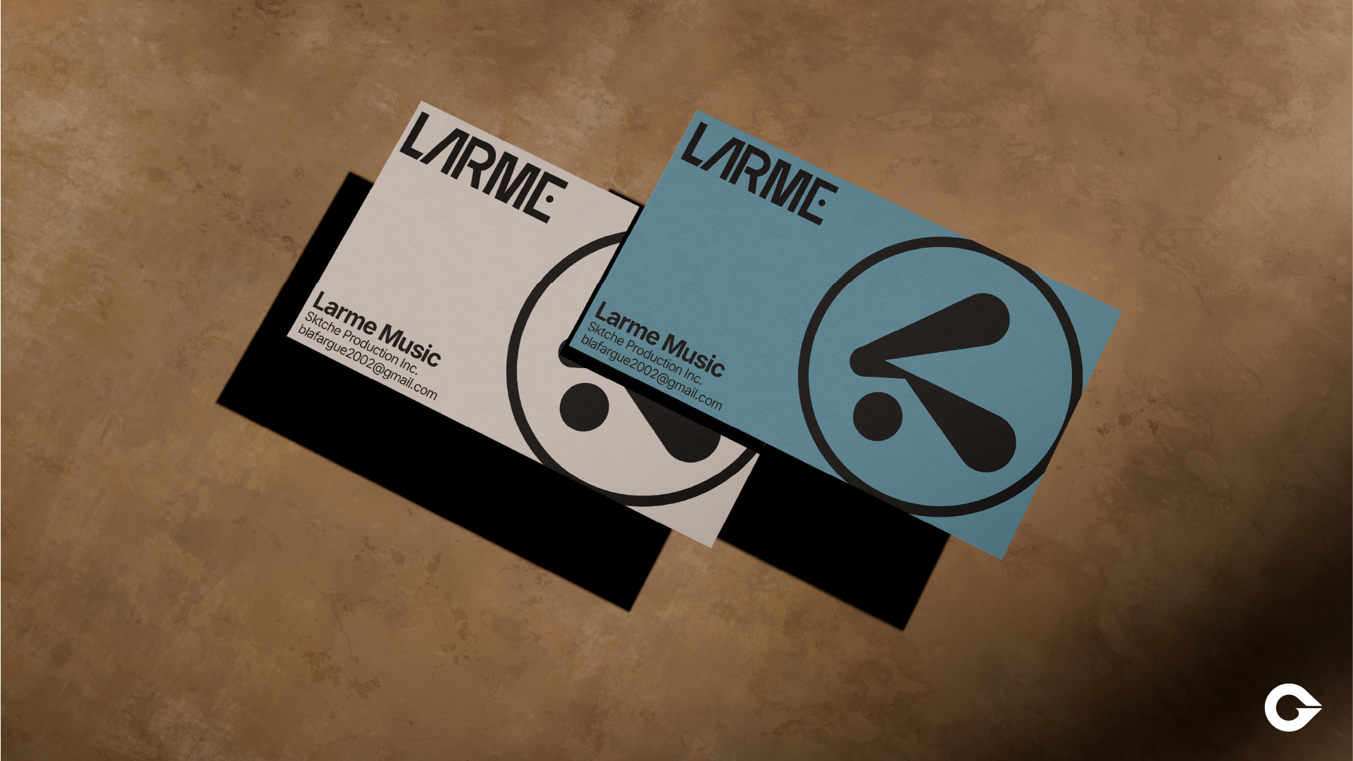 custom business card design for music artist