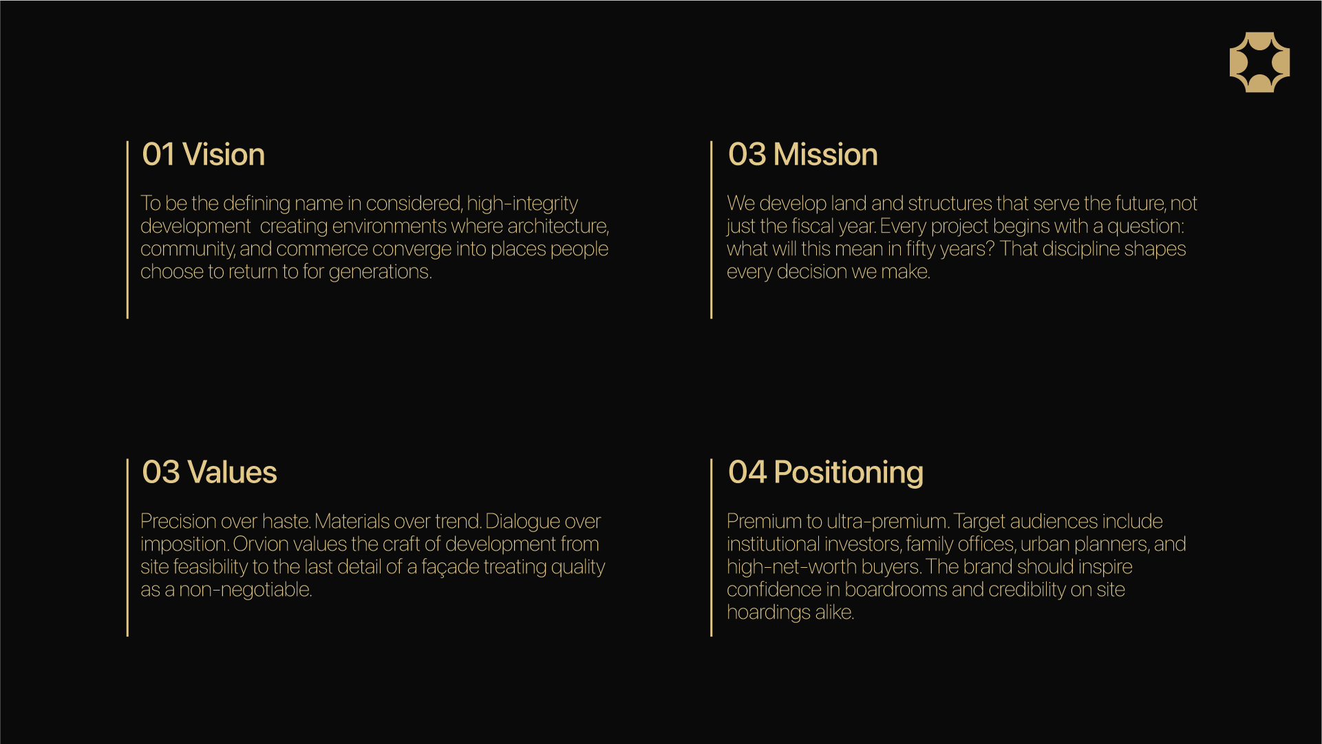 Full brand identity design for a development business in canada