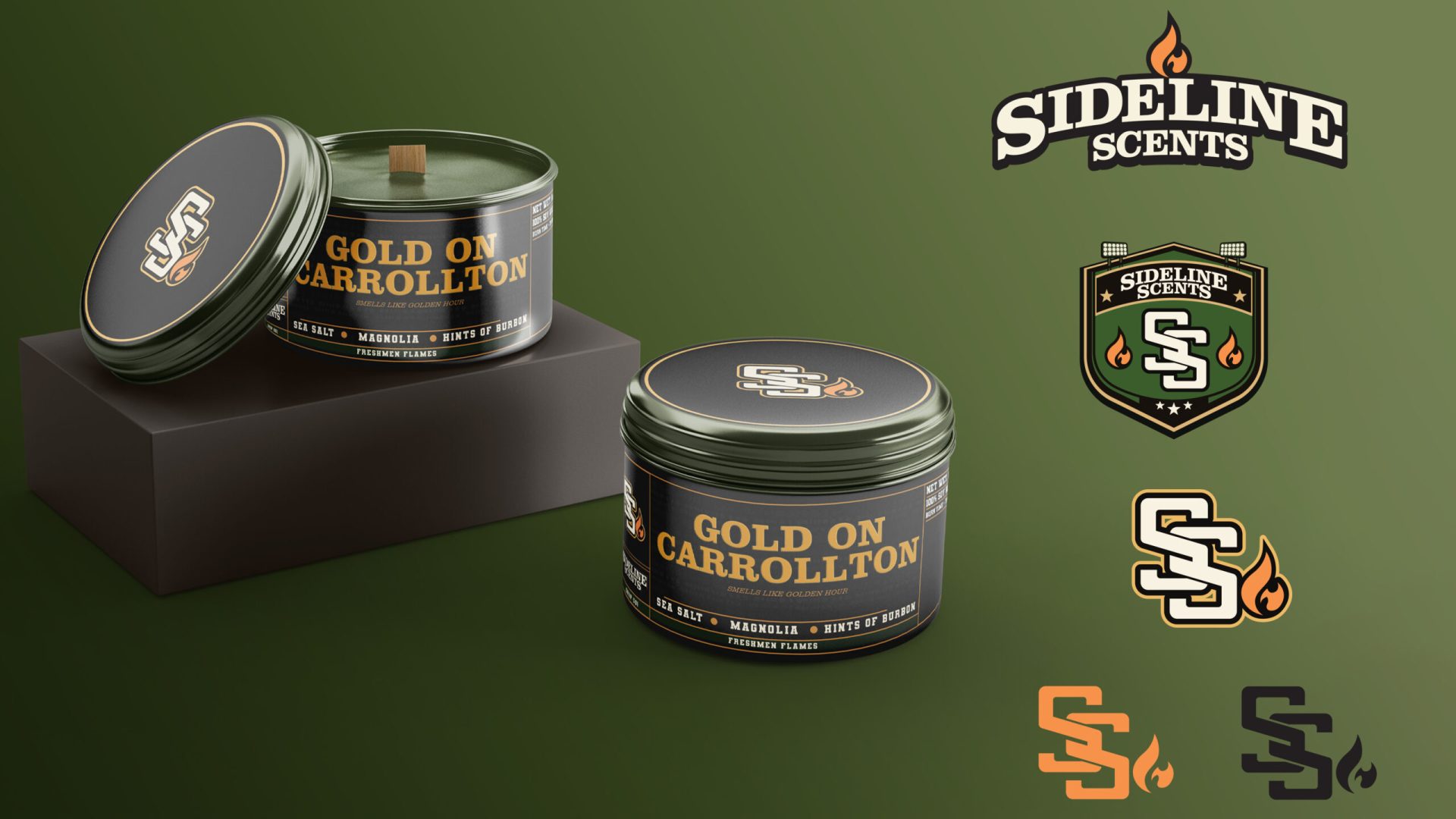 sideline scents logo designed by gcl based in us & canada